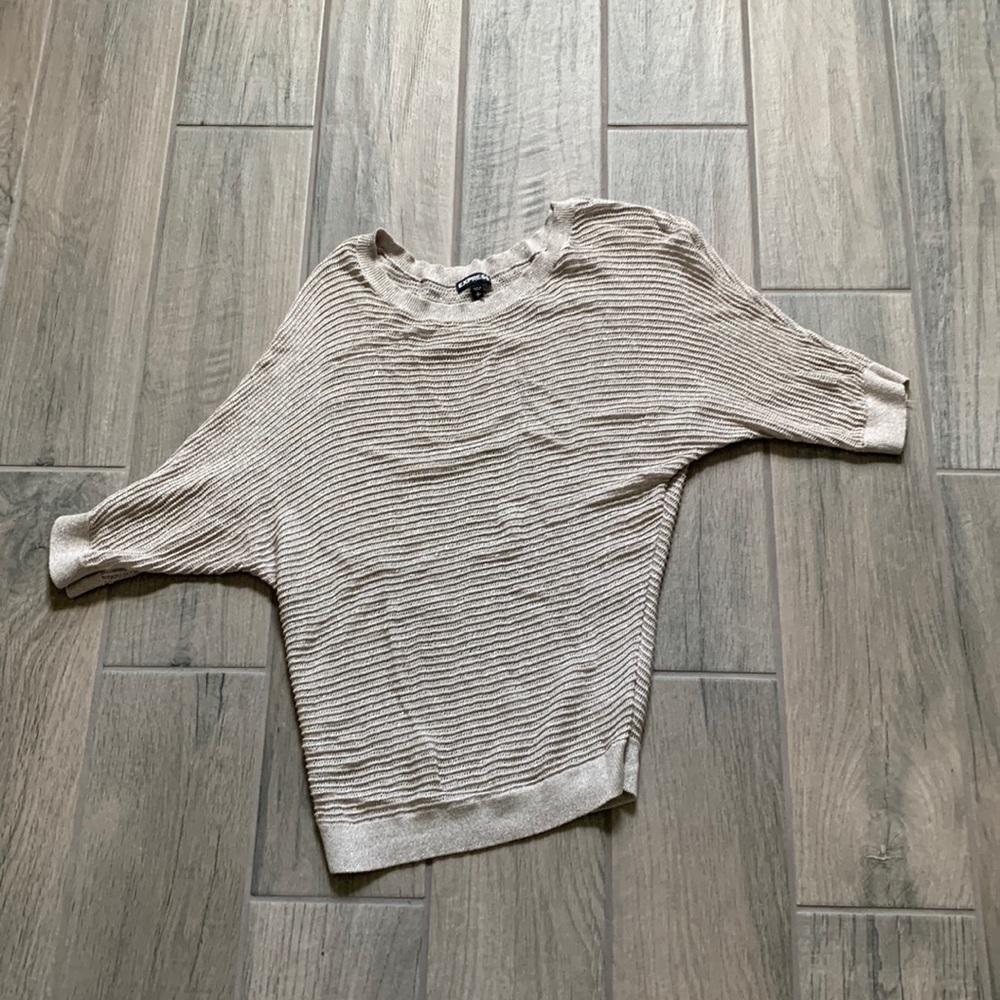 Express lurex woven dolman sweater